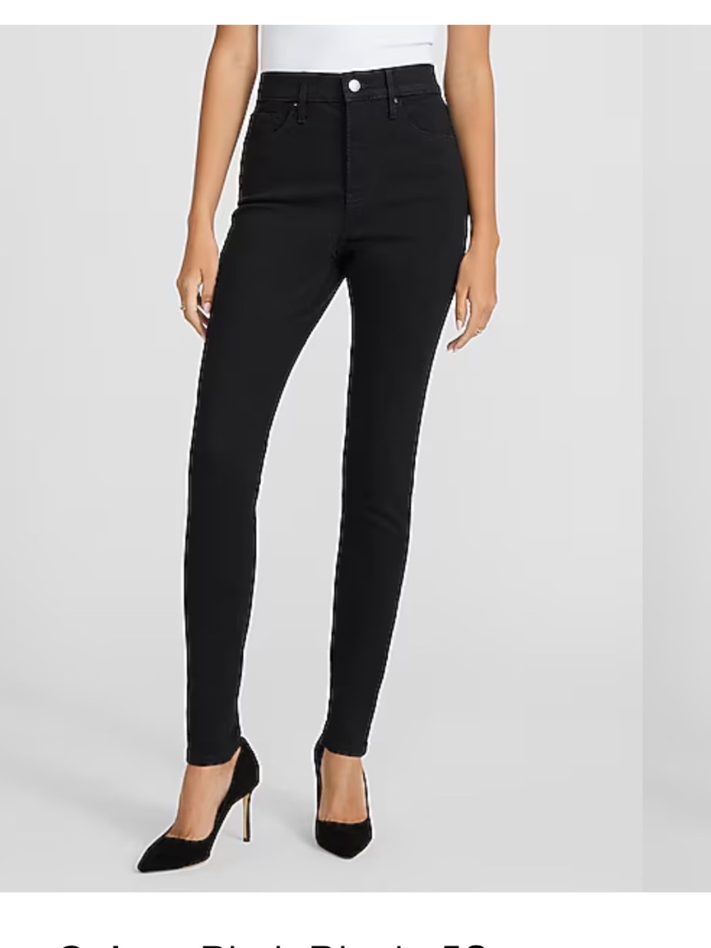 Express Jeans - black “ankle legging high rise” stretch 14 Long